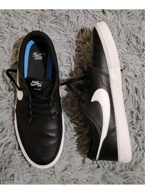 Nike SB Portmore 2 Women Size 9 Black White Sneakers - AH5771-001